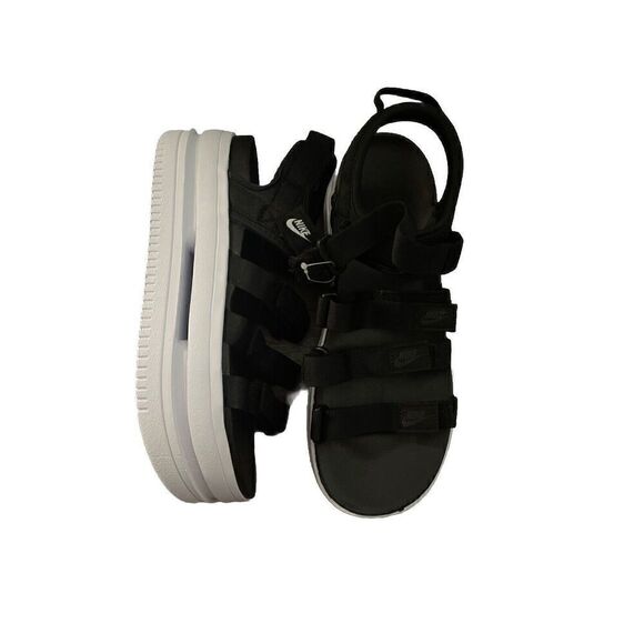 Nike Icon Classic Platform Women's Sandals in Black & White Size 11 - Picture 5 of 6